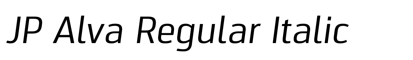JP Alva Regular Italic